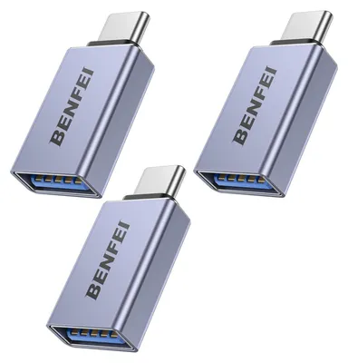 Produktbild von BENFEI Kabeladapter USB C auf USB 3.0 Adapter 3er Pack