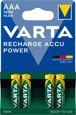 Obrázek produktu pro Dobíjecí baterie AAA 1000 mAh 4-balení