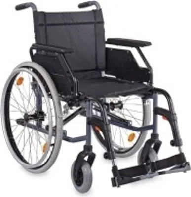 Produktbild von Standard Faltrollstuhl Bezug Nylon schwarz , Rollstuhl, Breite 48 cm, bis 140 kg