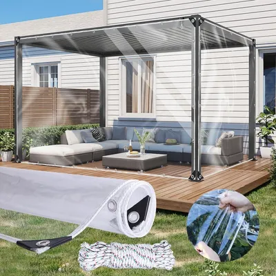 Image de Bâche transparente imperméable pour l'extérieur 1,5x2m