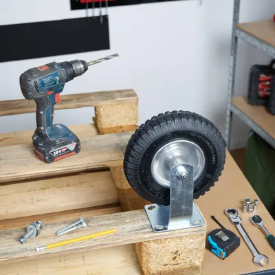 Produktbild von Pneumatische Lenkrolle, 360° drehbar, Schwerlast