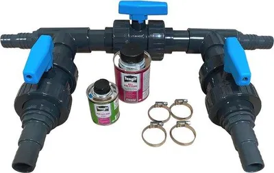 Produktbild von Schwimmbad-Warmwasserpumpe Bypass-Set, PVC-Anlage