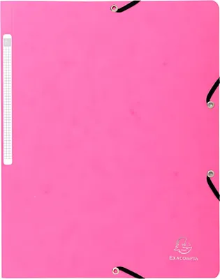 Produktbild von Exacompta Eckspannmappe Manila-Karton 400g Fuchsia DIN A4 mit Gummizug