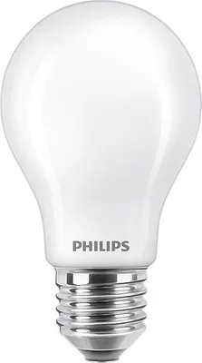 A single Philips LED light bulb on a white background.