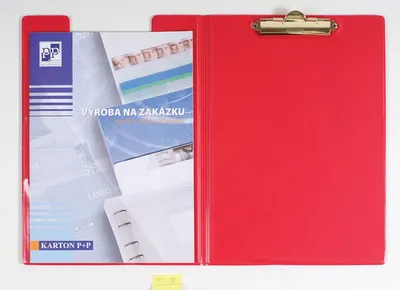 Obrázok produktu pre Dvojitý priečinok A4 s klipom - červený