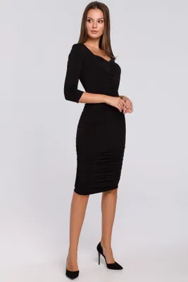 Produktbild von Makover Midikleid für Frauen Guinere K006 schwarz S