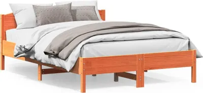 Produktbild von vidaXL Massivholzbett ohne Matratze Wachsbraun 150x200 cm Kiefernholz