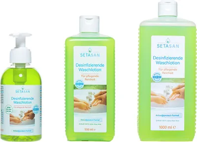 Produktbild von SETASAN Desinfizierende-Waschlotion mit 100% echte Aloe Vera in verschiedenen Größen - 500 ml Füllmenge: 500 ml