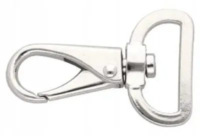 Image de SznurkiPolskie Mousqueton Métallique 26mm Porte-clés Argent Brillant