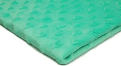 Produktbild von Minkee Fleece Knit mit Herzprägung Minze 50 x 155 cm