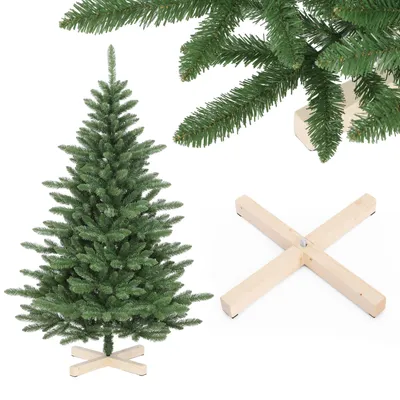 Immagine prodotto di Salcar Albero di Natale artificiale 180 cm Albero di Natale con 601 punte Abete in PVC realistico, con supporto in legno