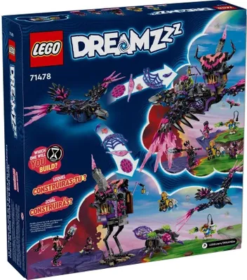 Produktbild von LEGO DREAMZzz 3-in-1 Der Mitternachtsrabe der Nimmerhexe, Spielset für Jungen und Mädchen ab 9 Jahren, mit Tierfigur, Fantasy-Hütte zum Umbauen in ein Haus, eine Spinne oder einen Vogel 71478