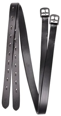 Produktbild von Steigbügelriemen "Star" aus hochwertigem Leder von Waldhausen schwarz 150 cm