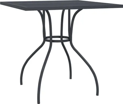 Produktbild von vidaXL Gartentisch Anthrazit 80x80x72,5 cm Stahlgeflecht