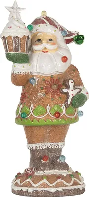 Obrázok produktu pre Clayre & Eef Vianočná dekorácia figúrka Otec Vianoc 15x13x32 cm hnedý plast