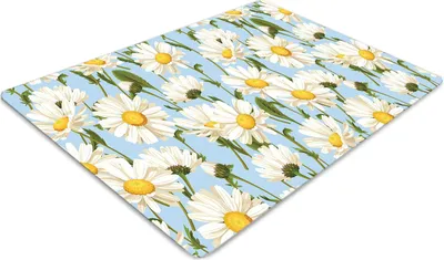 Produktbild von Stuhlunterlage Bürostuhlunterlage 120 cm x 90 cm Bodenmatte Bürostuhlunterlage - Kamillenblumen