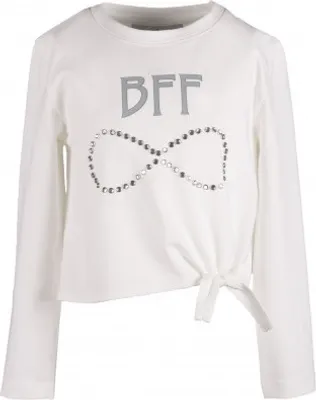 Produktbild von 793108 Happy Girls Mädchen BFF Shirt Weiß Gr. 116 – Baumwollshirt mit Strass-Steinen