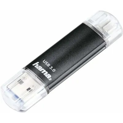 Zdjęcie produktu dla hama 00181071 hama USB-Stick Laeta Twin schwarz 256 GB