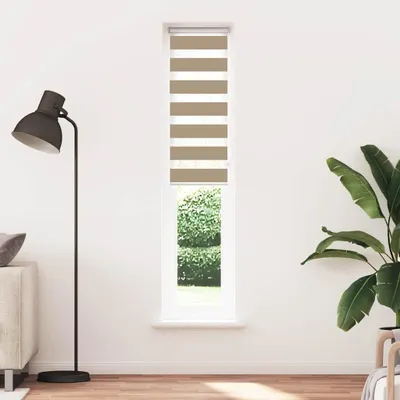 Produktbild von vidaXL Doppelrollo Sandbraun 40x200 cm Stoffbreite 35,9 cm Polyester
