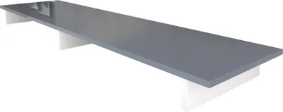 Produktbild von Vladon TV-Aufsatz Game,  Germany, Aufsatz für TV-Boards zur Erhöhung, Weiß matt/Grau Hochglanz (138,5 x 9,5 x 34,5 cm)