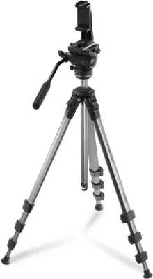 Image de Hama Dreibeinstativ PRO Move 160 2D+, Videostativ für Kamera und Handy, 160cm (00004668)