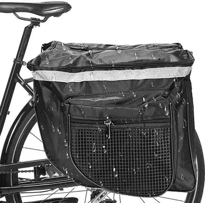 Produktbild von Famanu Fahrradtasche Wasserdicht mit Reflektierenden Streifen - Multifunktionale Gepäckträgertasche