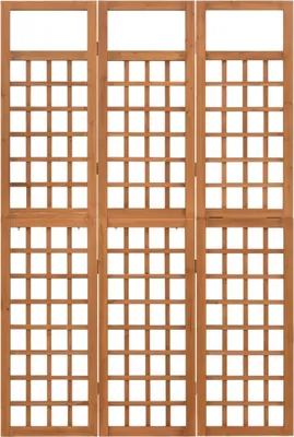 Produktbild von vidaXL Spalier/Paravent 3-teilig Massivholz Tanne 121x180,5 cm