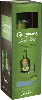 Produktbild von Connemara Peated Single Malt Irish Whiskey  + Tumbler Geschenkset | 40 % vol |0,7 l