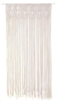 Macrame-Gardine 90x180 cm handgeknüpft Baumwolle