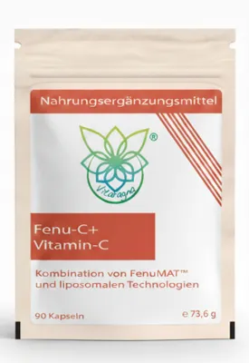 Produktbild von VITARAGNA Fenu-C+ - Liposomales Vitamin C hochdosiert mit Hybrid-FenuMAT Technologie - Magenfreundlich - 90 Kapseln - Natürliche Inhaltsstoffe - Liposomal Vitamin C Kapseln