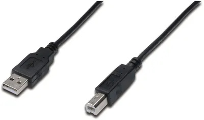 Image de DIGITUS USB 2.0 Anschlusskabel Typ A -B St/St 1.0m, sw