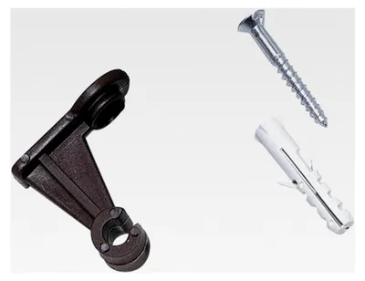 Produktbild von Wandhalterung für Spalier, 4 Stück, schwarz