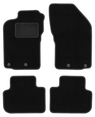 Image de Tapis de sol en moquette pour Alfa Romeo 147 2000-2010 (à hayon) – jeu 4 pièces, noirs, sur mesure – Wielganizator LUX