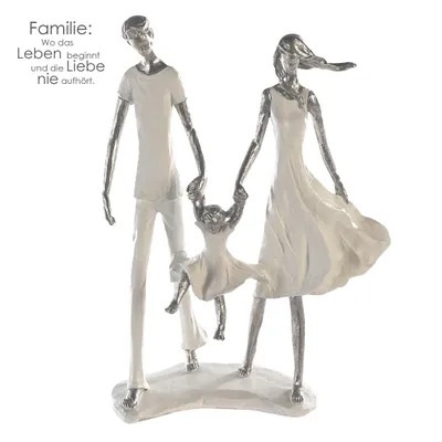 Obrázok produktu pre Casablanca by Gilde Dekoratívna figúrka Socha Family biela, strieborná V. 12 cm,79804