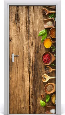 Produktbild von Tulup Türaufkleber 95x205 cm Dekorative Aufkleber Selbstklebend Wasserdichte Tapete Abnehmbar Schlafzimmer Wohnzimmer Wohnkultur - bunte Gewürze