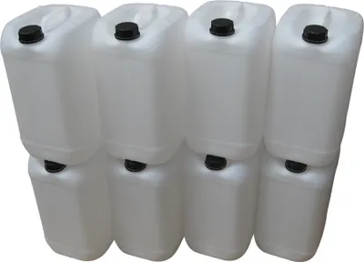 Produktbild von kanister-vertrieb® 8 Stück 25 Liter 25 L Kanister Camping Outdoor Wasserkanister lebensmittelecht Farbe natur  inkl. Etikett (8x25knn)