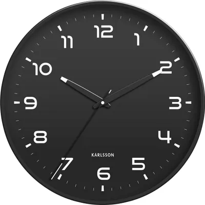 Produktbild von Karlsson - Wanduhr Orgullo - Schwarz - Ø40cm