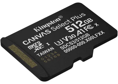 Produktbild von Canvas Select Plus 512 GB MicroSDXC (schwarz, UHS-I U3, Class 10, V30)