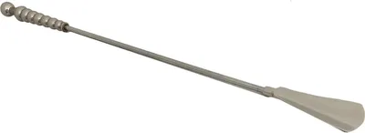 Produktbild von Schuhanzieher Schuhlöffel Alu vernickelt Farbe silber im Antik-Stil - 62cm
