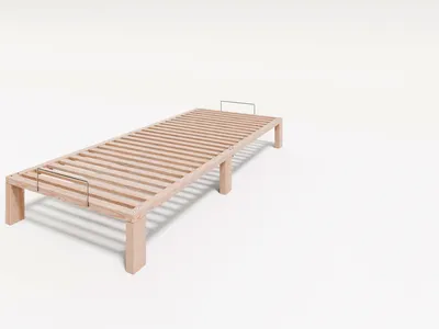 Produktbild von Gigapur G56 Kiefer Massivholzbett 100x240 Überlänge mit Lattenrost