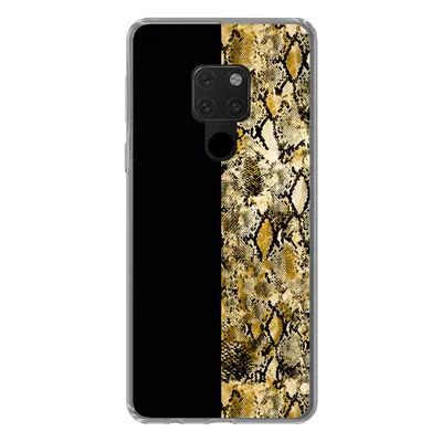 Produktbild von MuchoWow® Handyhülle Schutzhülle Hülle für Huawei P40 Lite Schlange - Gold - Luxus Silikon Softcase Handy Hülle - Handy