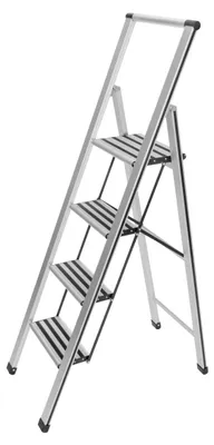 Image de WENKO Escabeau escabeau escamotable 4 marches ménage extensible escabeau