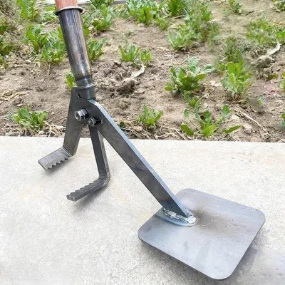 Produktbild von Weedermittelpflanzentrenner - Unkrautpflanzentrenner - Gartenerhaltung - Hebelprinzip - 92 cm - Silberfarbig