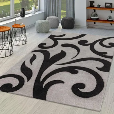 Produktbild von TT Home Wohnzimmer Teppich Moderner Kurzflor 3D Optik Geometrisches Wellen Design Größe 60x110 cm