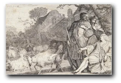 Immagine prodotto di Stampa artistica raffigurante "L'angelo che promette ad Abramo" di Gerrit Claesz. Bleker – 40x60 cm – non incorniciata