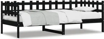 Produktbild von vidaXL Tagesbett Schwarz 80x200 cm Massivholz Kiefer