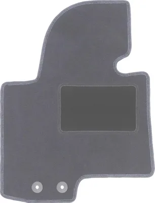 Produktbild von Fahrerfußmatte Velours graphit passend für Hyundai ix35 (2009-2015, SUV) – mit Befestigungen – passgenau