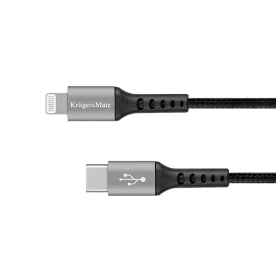 Image de Câble USB-C Lightning MFI iPhone 1m 15W KrugerMatz