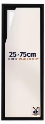 Productafbeelding van Baklijst voor Canvasdoeken 25x75 cm Zwart Mat