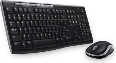 Produktbild von Logitech Wireless Combo MK270, Volle Größe (100%), Kabellos, RF Wireless, Schwarz, Maus enthalten